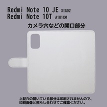 Redmi Note 10 JE XIG02/A101XM　スマホケース 手帳型 プリントケース リボン バラ おしゃれ_画像3