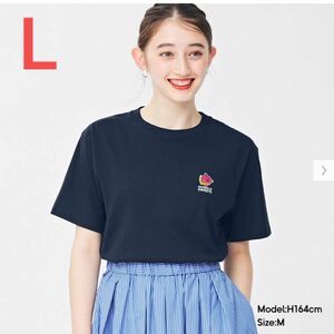 gu たべっ子水族館　たべっ子どうぶつ　Tシャツ　マンボウ　L