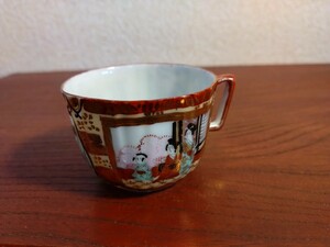 古九谷　九谷焼　明治九谷　コーヒーカップ　色絵　金彩　輸出九谷　１客