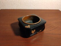 輪島塗　漆器　蒔絵　煙草盆　香炉　金蒔絵　　アンティーク輪島塗　時代漆器　１客_画像1