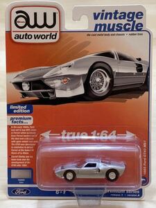 【新品：未開封】ジョニーライトニング オートワールド 1965年 フォード GT40 マークⅠ / 1965 Ford GT40 MK1 [カスタム・シルバー]