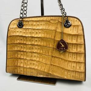 * prompt decision JRA recognition kai man chain shoulder bag Brown wani leather .