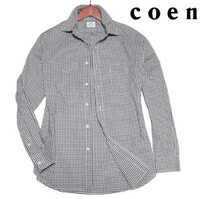  new goods!!ko-encoen silver chewing gum check button down oks shirt black (S) cheap postage United Arrows men's long sleeve .. black 