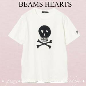 BEAMSHEARTS Beams Hearts Beams Heart Skull flocky print short sleeves crew neck T-shirt 