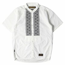 NEIGHBORHOOD ネイバーフッド シャツ サイズ:S 刺繍 デザイン コットン 半袖シャツ EMB / CL-SHIRT. SS 18SS ホワイト 白 トップス_画像1