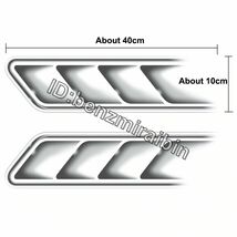 車のスタイリング 3D 偽通気出口側ベントステッカーおかしいデカールエンブレム記号クリエイティブパーソナライズステッカー_画像2