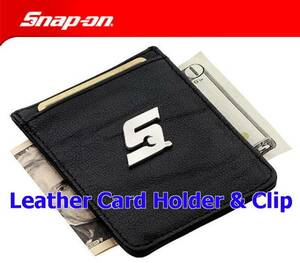  immediate bid * Snap-on * money clip | pocket attaching | purse | soft leather | leather made (82082)