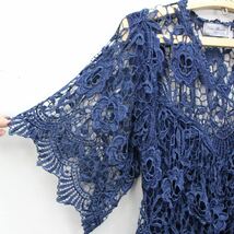 *SPECIAL ITEM* ITALY VINTAGE LACE DESIGN LONG DRESS ONE PIECE/イタリア古着レースデザインロングドレスワンピース_画像8