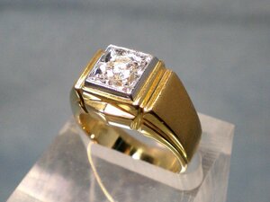 K18/Pt diamond ring [No73] unused goods!