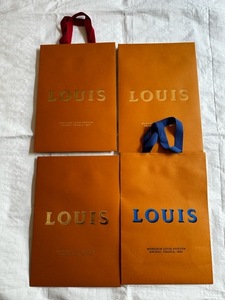 ルイヴィトン 即決 4枚セット 限定柄 中サイズ 正規 紙袋 ショッパー 新タイプ LOUIS VUITTON ショップ袋 新品&美品