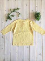 未使用タグ付き☆green label relaxing☆ベア天竺7分袖フラワー刺繍Tシャツ☆サイズ115☆ユナイテッドアローズ☆イエロー☆黄色_画像3