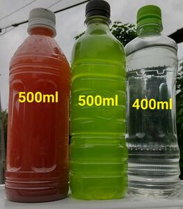 PSB(光合成細菌)500ml&天然 グリーンウォーター(種水．青水)500ml&ゾウリムシ 400ml。ペットボトル発送