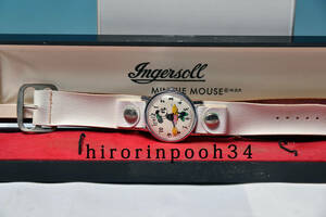  Vintage прекрасный товар Ingersoll Minnie Mouse ручной завод наручные часы оригинал BOX есть Disney 
