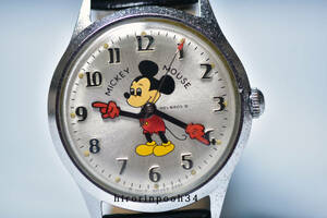  Vintage 71* Mickey Mouse ручной завод наручные часы HELBROS ад Bros 17 камень specification Disney 