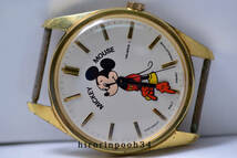 即決　貴重　●　HELBROS　●　ミッキーマウス　クォーツ腕時計　●　OH済み　ヘルブロス_画像3