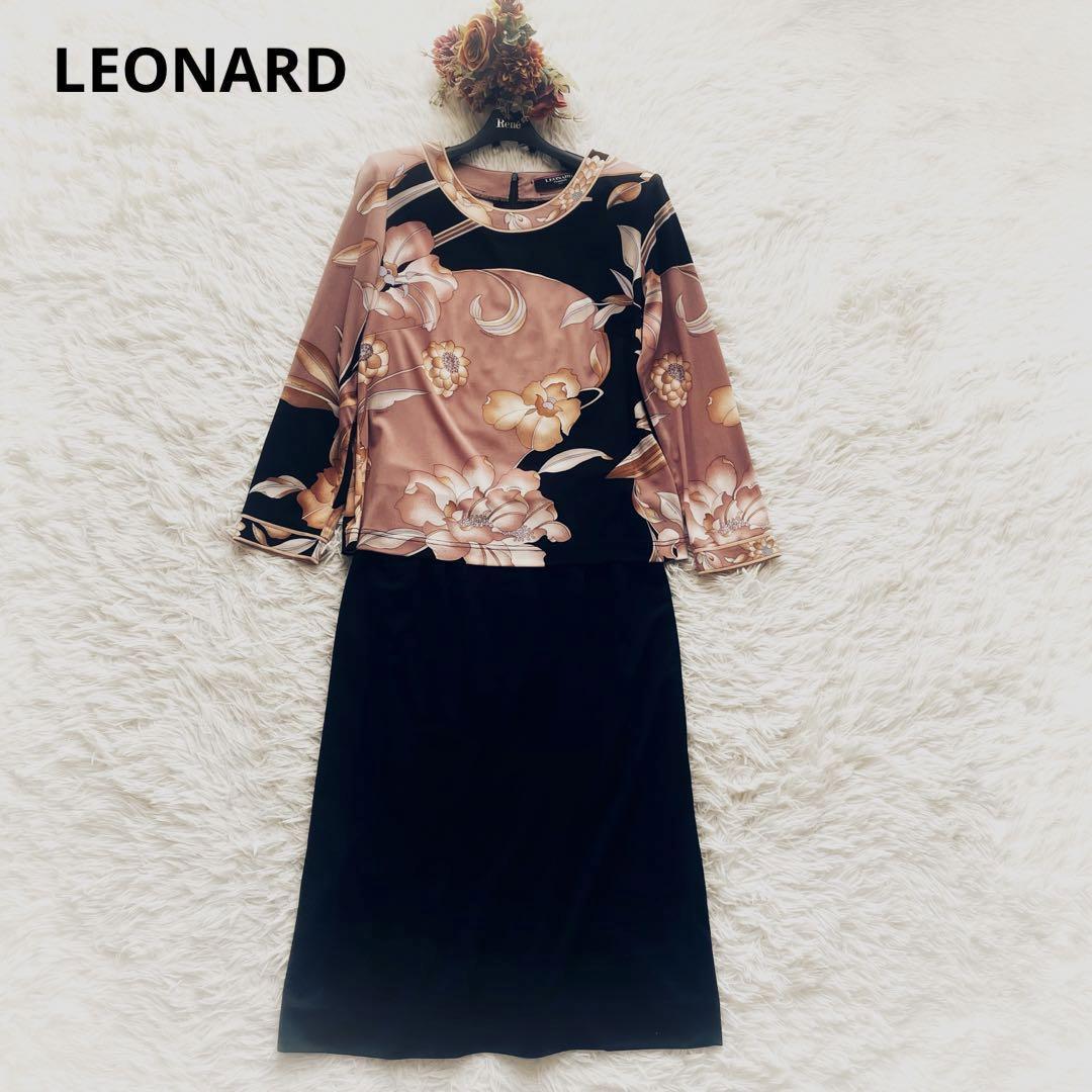 LEONARD フューシャ オリエンタルプリント ワンピース 36|PayPayフリマ