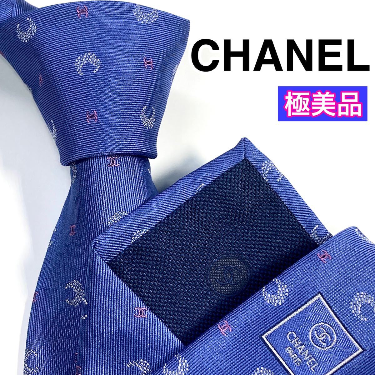 極美品 CHANEL シャネル ネクタイ 高級シルク 極大ココマーク｜PayPay