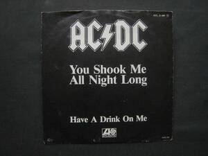 [即決][7インチ][ドイツ盤]■AC/DC - You Shook Me All Night Long / Have A Drink On Me■バック・イン・ブラック■Back In Black