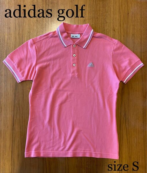 アディダス ゴルフウェア レディース 半袖 ポロシャツ ピンク サイズS 春夏　アディダスゴルフ