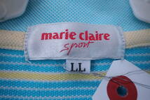 【感謝セール】marie claire sport(マリ・クレール・スポーツ) ポロシャツ 水色 レディース LL ゴルフウェア 2301-0312 中古_画像3