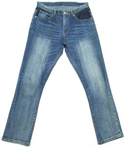 ■AKM DENIM CROPPED STRECH PANTS【S】SHAVING加工！新同極美品