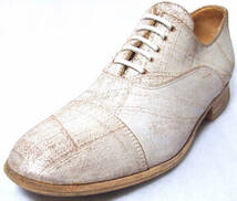 ■CEBOG ALL HAND-MADE STRAIGHT TIP DRESS SHOES クラッキング顔料加工【41】ハーフソールラバー新同極美品_画像8