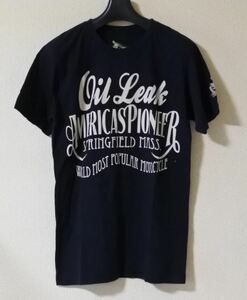 OIL LEAK オイルリーク Tシャツ バイカー系Tシャツ Sサイズ 黒 ブラック igttkr k kb ③ 0512*
