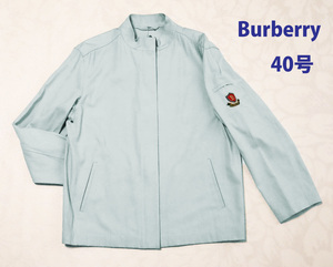 619　バーバリー(三陽商会）Burberry　綿ジャケット　新品　水色　ブルーグレー　春　ゆったり9号　レディースファッション　値札付き　