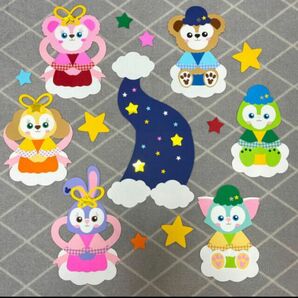 7月＊七夕 織姫と彦星 壁面飾り ハンドメイド