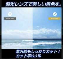 送料無料! 偏光レンズ サングラス ミラーレンズ 迷彩柄風フレーム フィッシング スポーツ アウトドア サイクリング ウォーキング ドライブ_画像8