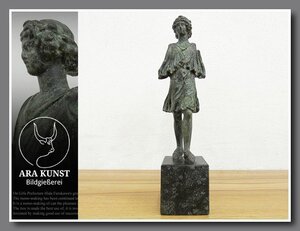 ◆NK126◆美品◆西ドイツ◆ARA KUNST◆ブロンズ像◆踊る家の神ラレス◆オブジェ◆置物◆彫刻◆女性◆人物像◆インテリア