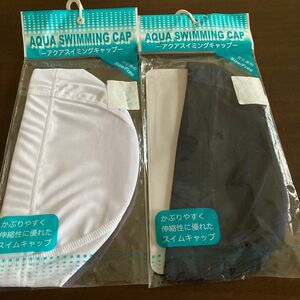 男女兼用 アクアスイミングキャップ＊新品未使用＊二枚セット