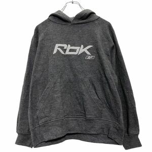 Reebok Logo sweat sweatshirt wi men's M dark gray Reebok hood pocket la gran old clothes . America buying up a505-5222
