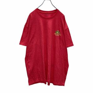 半袖 プリント Tシャツ XXL レッド サンセット ビーチ ビッグサイズ 古着卸 アメリカ仕入 a505-5317