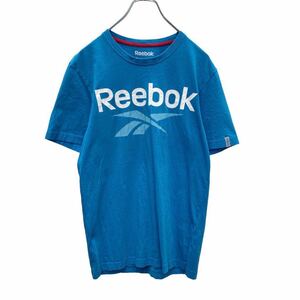 Reebok 半袖 プリント Tシャツ S ライトブルー ホワイト リーボック スポーツ ロゴ 古着卸 アメリカ仕入 a505-5643