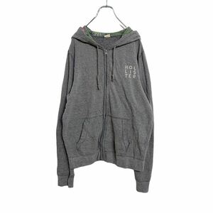 HOLLISTER ジップアップ スウェット パーカー M グレー ホリスター 古着卸 アメリカ仕入れ a404-6440