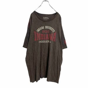 CAMPUS HERITAGE 半袖 プリント Tシャツ XXL ブラウン レッド 古着卸 アメリカ仕入れ a407-5065