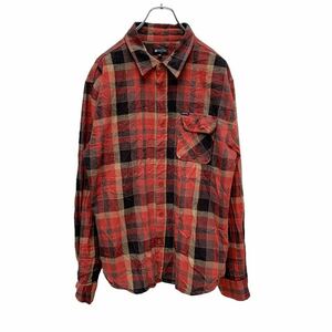 MATIX 長袖 ネルシャツ XLサイズ ビッグサイズ 赤 レッド チェック 古着卸 アメリカ仕入れ a405-5755