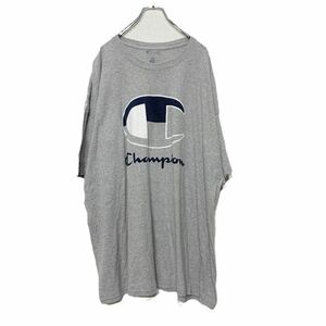 Champion 半袖 プリントTシャツ 4XLサイズ ビッグサイズ チャンピオン スポーツ グレー 古着卸 アメリカ仕入れ a406-5856