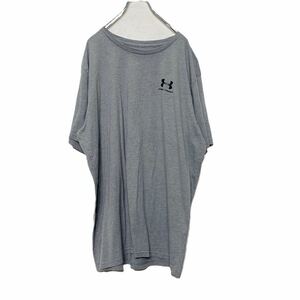 UNDER ARMOUR 半袖 プリントロゴTシャツ 2XLサイズ ビッグサイズ アンダーアーマー 灰色 グレー 古着卸 アメリカ仕入れ a406-5861