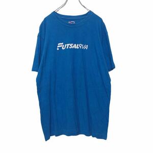 PUMA 半袖 プリントTシャツ Lサイズ プーマ スポーツ 青 ブルー 古着卸 アメリカ仕入れ a406-5221