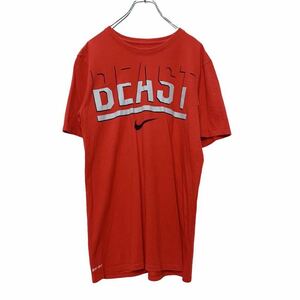 NIKE 半袖 プリントTシャツ Mサイズ ナイキ スポーツ 赤 レッド 古着卸 アメリカ仕入れ a406-6201