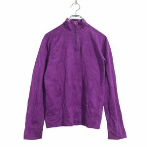 patagonia プリント ジャージ キッズ XL パープル パタゴニア ハーフジップ ボーダー 古着卸 アメリカ仕入 a505-6160