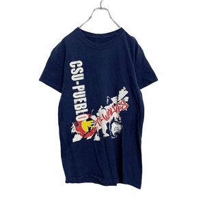 半袖 プリント Tシャツ S ネイビー 古着卸 アメリカ仕入れ a406-6057