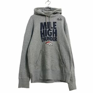 NIKE プリント スウェット パーカー M グレー ナイキ NFL プルオーバー アメフト 古着卸 アメリカ仕入 a505-6650