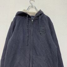 TOMMY HILFIGER フルジップスウェットパーカー Sサイズ トミーヒルフィガー 裏ボア 紺 ネイビー 古着卸 アメリカ仕入れ a402-5623_画像2