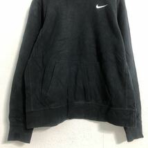 NIKE ロゴ スウェット パーカー キッズ XL ブラック ナイキ ワンポイントロゴ シンプル 古着卸 アメリカ仕入 a505-5041_画像3