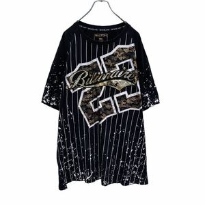 SWITCH 半袖 プリント Tシャツ 3XL ブラック ホワイト ゴールド ビッグサイズ ストリート 古着卸 アメリカ仕入 a505-5061