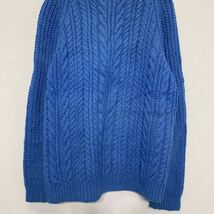 ケーブル セーター XL位 ブルー ラグランスリーブ ニット 古着卸 アメリカ仕入 a505-5361_画像7