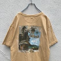 COVINGTON 半袖 プリント Tシャツ XL くすみカラー イエロー ビーチ ビッグサイズ 古着卸 アメリカ仕入 a505-5322_画像8